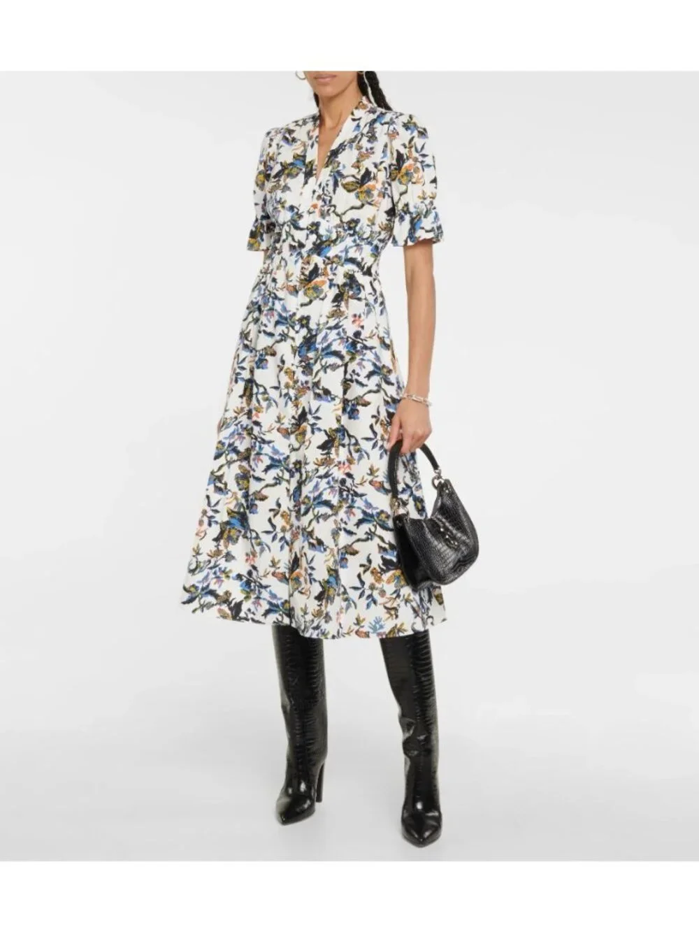 Diane von Furstenberg Floral Erica Dress in Fauna Toile Womens Aline fit and - Picture 11 of 16